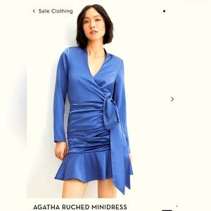 Veronica Beard silk Agatha ruched minidress Sz 6